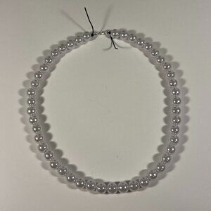 Faux Pearl Bead Necklace 10mm Beads